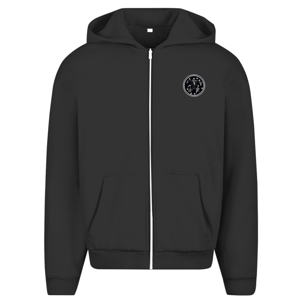 Herren Oversize Zipper Hoodie V Logo